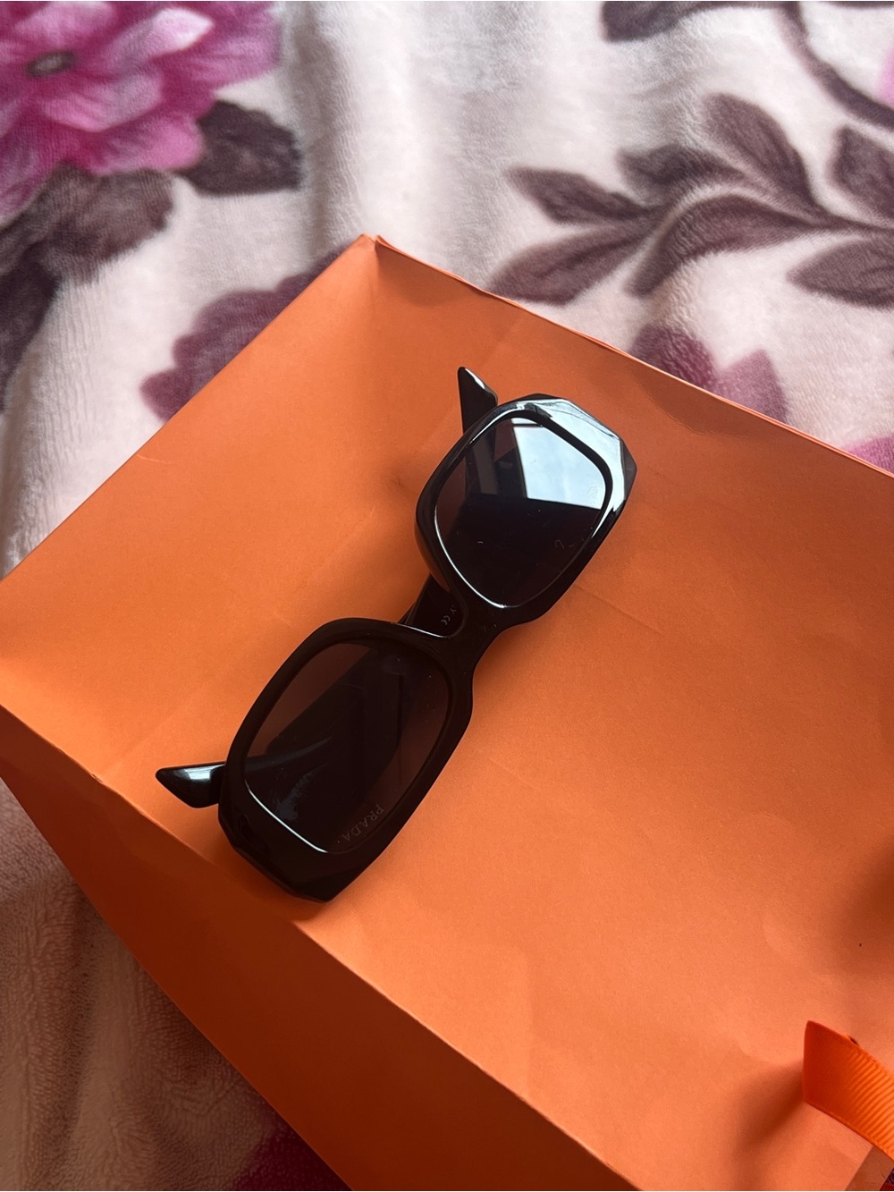 Prada Black Rectangle Sunglasses - Picture 5 of 16